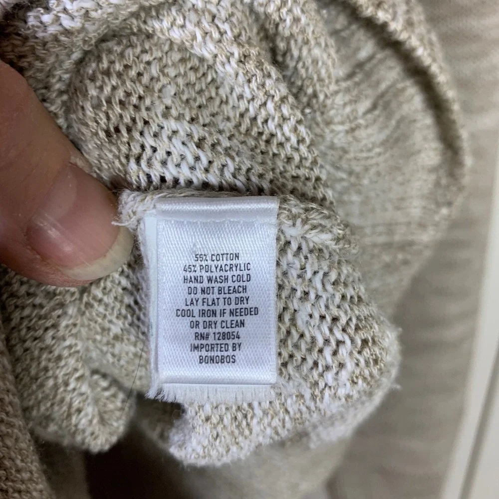 Bonobos Slim Fit Shawl‎ Collar Cardigan Sweater Mens Small Oatmeal Academia Cozy